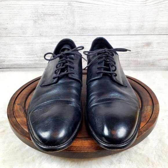 Brecos Handmade LAVORAZIONI BLAKE Black Lace Oxford Size 45 Made In Italy - Picture 2 of 10